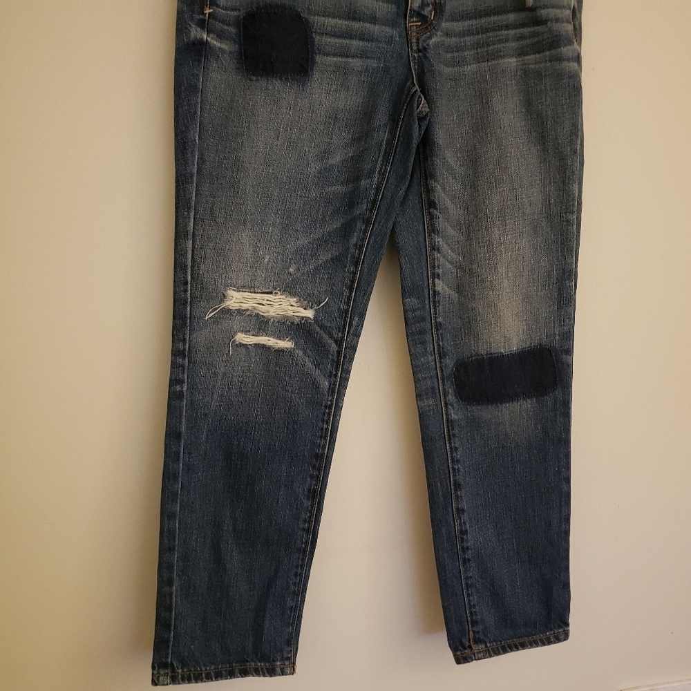 American Eagle Distressed Patchwork Button Fly Je… - image 2